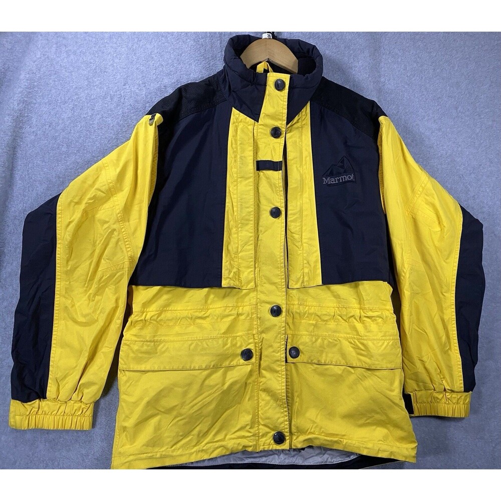 VINTAGE Marmot Jacket Womens Small Yellow Gore-tex Snowboard Ski‎ Winter Coat
